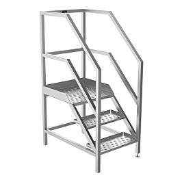 Static Aluminium Access Steps 2 step with handrail