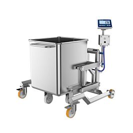 Mobile pneumatic Eurobin weigh scale with 300L Eurobin