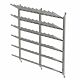 36 pair wall mounted boot rack