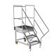 2 step with platform and handrail mobile aluminium access steps